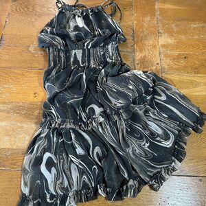 Banana Republic Georgette Halter, Tiered Dress, Marble SIZE XS